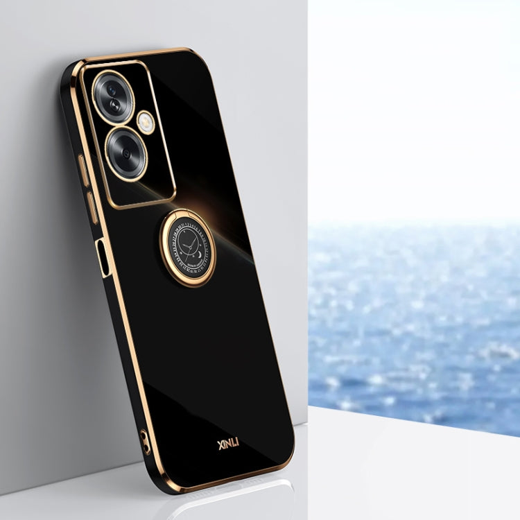 XINLI Straight Edge 6D Electroplate TPU Phone Case with Ring Holder, For OPPO A2 5G, For OPPO Find X6, For OPPO A2X, For OPPO Find X6 Pro, For OPPO Reno8 T 4G