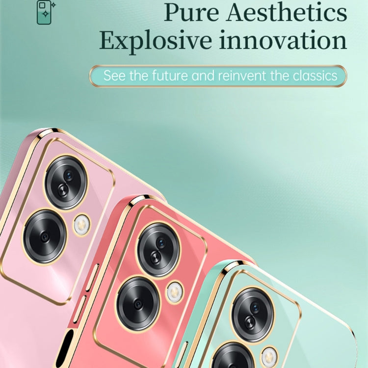 XINLI Straight Edge 6D Electroplate TPU Phone Case with Ring Holder, For OPPO A2 5G, For OPPO Find X6, For OPPO A2X, For OPPO Find X6 Pro, For OPPO Reno8 T 4G