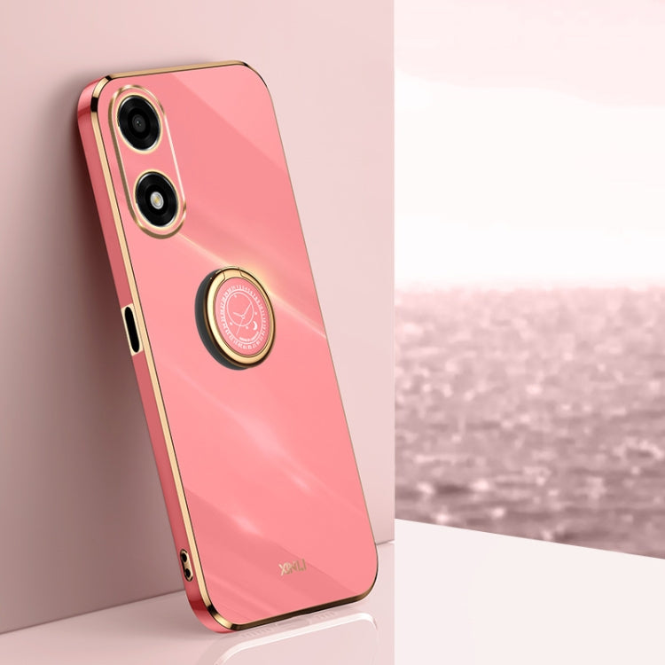 XINLI Straight Edge 6D Electroplate TPU Phone Case with Ring Holder, For OPPO A2 5G, For OPPO Find X6, For OPPO A2X, For OPPO Find X6 Pro, For OPPO Reno8 T 4G