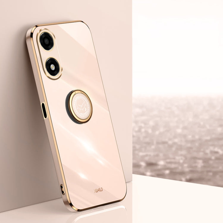 XINLI Straight Edge 6D Electroplate TPU Phone Case with Ring Holder, For OPPO A2 5G, For OPPO Find X6, For OPPO A2X, For OPPO Find X6 Pro, For OPPO Reno8 T 4G