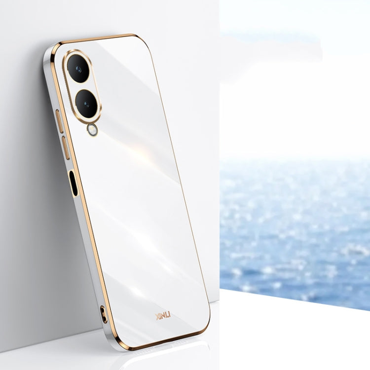 XINLI Straight Edge 6D Electroplate TPU Phone Case, For vivo V50, For vivo Y300 Pro, For vivo X100 Pro 5G, For vivo iQOO 12 Pro 5G, For vivo iQOO 12 5G, For vivo Y17S 4G, For vivo Y35M+, For vivo S17, For vivo S17e, For vivo Y78+, For vivo iQOO Pro