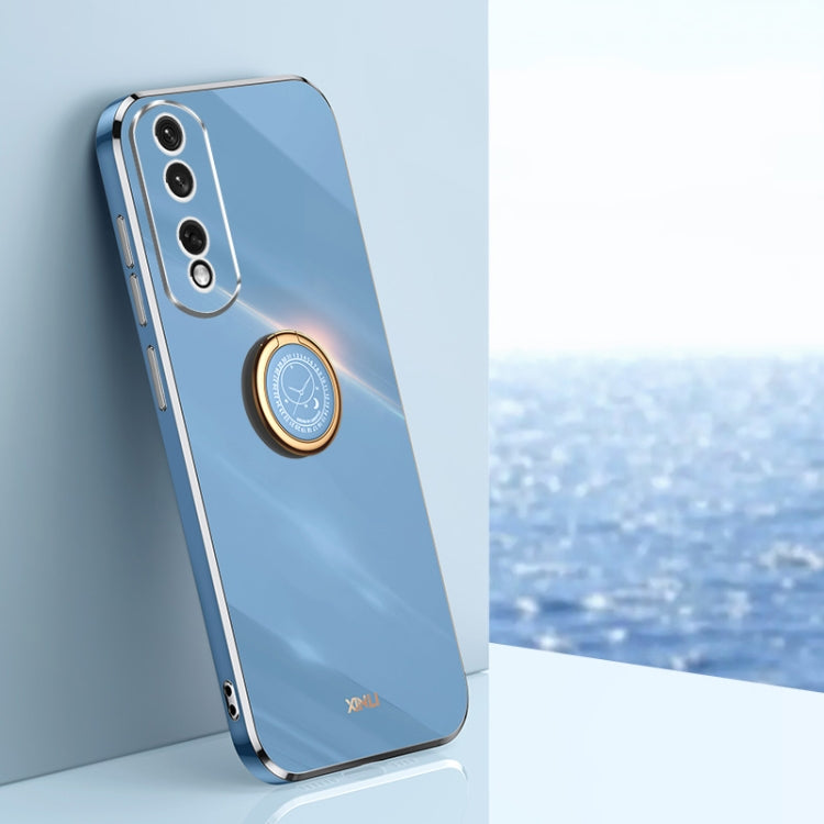 XINLI Straight Edge 6D Electroplate TPU Phone Case with Ring Holder, For Honor 300 Pro, For Honor 300, For Honor Magic7 Pro, For Honor X60 Pro, For Honor 100 Pro, For Honor 100, For Honor X50i+ 5G, For Honor Play 50 Plus 5G, For Honor 90 Pro, For Honor...