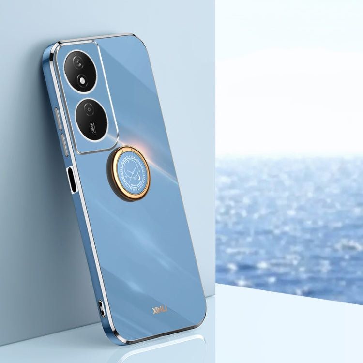 XINLI Straight Edge 6D Electroplate TPU Phone Case with Ring Holder, For Honor 300 Pro, For Honor 300, For Honor Magic7 Pro, For Honor X60 Pro, For Honor 100 Pro, For Honor 100, For Honor X50i+ 5G, For Honor Play 50 Plus 5G, For Honor 90 Pro, For Honor...