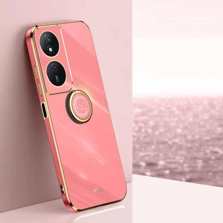 XINLI Straight Edge 6D Electroplate TPU Phone Case with Ring Holder, For Honor 300 Pro, For Honor 300, For Honor Magic7 Pro, For Honor X60 Pro, For Honor 100 Pro, For Honor 100, For Honor X50i+ 5G, For Honor Play 50 Plus 5G, For Honor 90 Pro, For Honor...