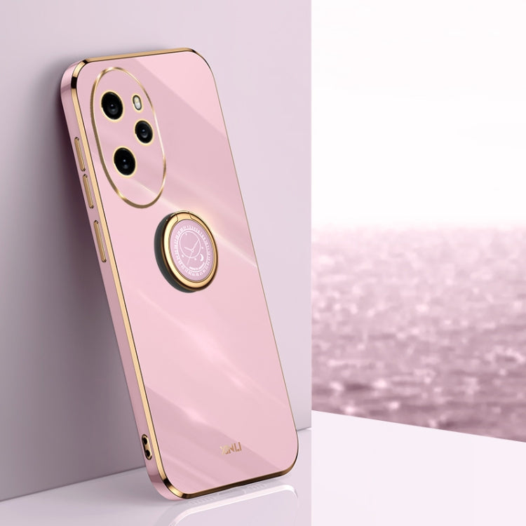 XINLI Straight Edge 6D Electroplate TPU Phone Case with Ring Holder, For Honor 300 Pro, For Honor 300, For Honor Magic7 Pro, For Honor X60 Pro, For Honor 100 Pro, For Honor 100, For Honor X50i+ 5G, For Honor Play 50 Plus 5G, For Honor 90 Pro, For Honor...