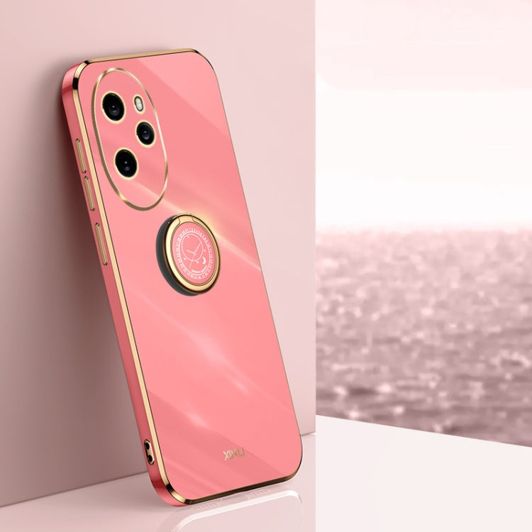 XINLI Straight Edge 6D Electroplate TPU Phone Case with Ring Holder, For Honor 300 Pro, For Honor 300, For Honor Magic7 Pro, For Honor X60 Pro, For Honor 100 Pro, For Honor 100, For Honor X50i+ 5G, For Honor Play 50 Plus 5G, For Honor 90 Pro, For Honor...