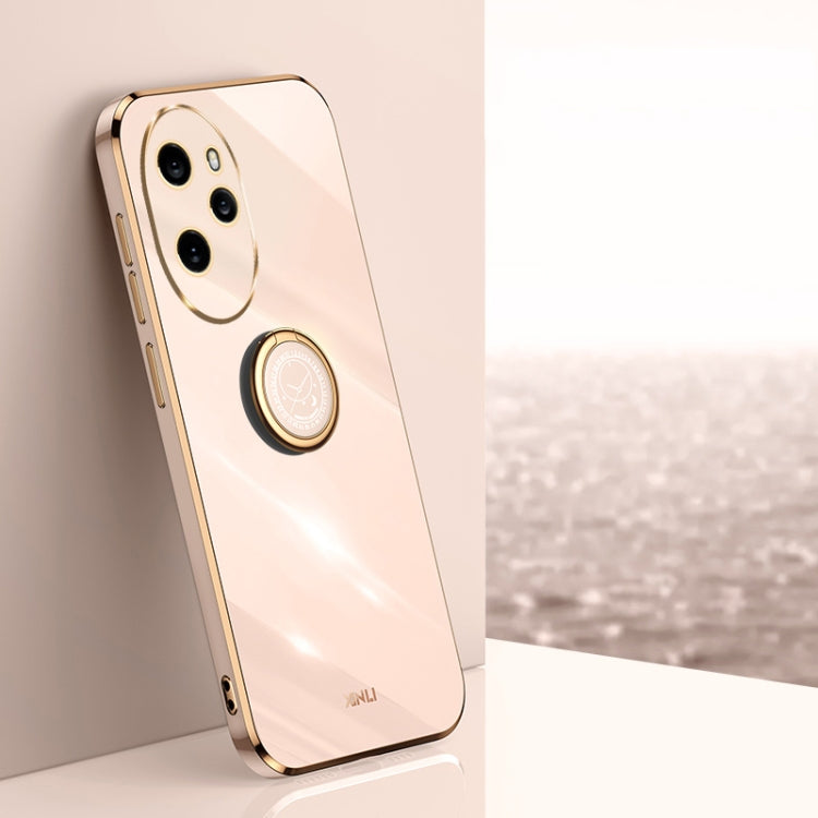 XINLI Straight Edge 6D Electroplate TPU Phone Case with Ring Holder, For Honor 300 Pro, For Honor 300, For Honor Magic7 Pro, For Honor X60 Pro, For Honor 100 Pro, For Honor 100, For Honor X50i+ 5G, For Honor Play 50 Plus 5G, For Honor 90 Pro, For Honor...