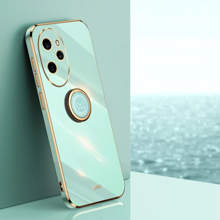XINLI Straight Edge 6D Electroplate TPU Phone Case with Ring Holder, For Honor 300 Pro, For Honor 300, For Honor Magic7 Pro, For Honor X60 Pro, For Honor 100 Pro, For Honor 100, For Honor X50i+ 5G, For Honor Play 50 Plus 5G, For Honor 90 Pro, For Honor...