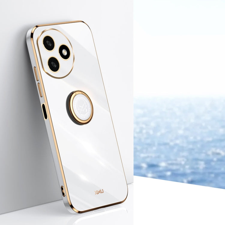 XINLI Straight Edge 6D Electroplate TPU Phone Case with Ring Holder, For Honor 300 Pro, For Honor 300, For Honor Magic7 Pro, For Honor X60 Pro, For Honor 100 Pro, For Honor 100, For Honor X50i+ 5G, For Honor Play 50 Plus 5G, For Honor 90 Pro, For Honor...