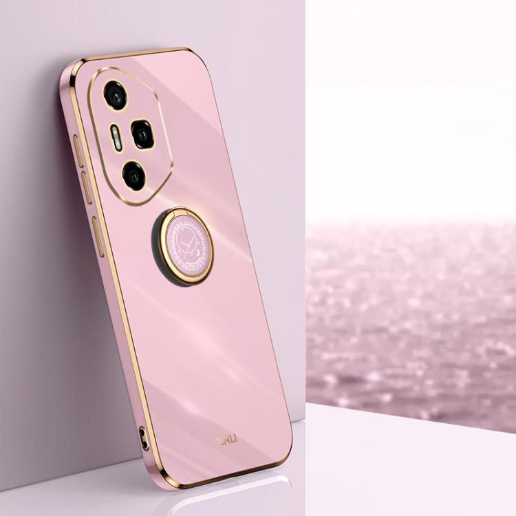 XINLI Straight Edge 6D Electroplate TPU Phone Case with Ring Holder, For Honor 300 Pro, For Honor 300, For Honor Magic7 Pro, For Honor X60 Pro, For Honor 100 Pro, For Honor 100, For Honor X50i+ 5G, For Honor Play 50 Plus 5G, For Honor 90 Pro, For Honor...