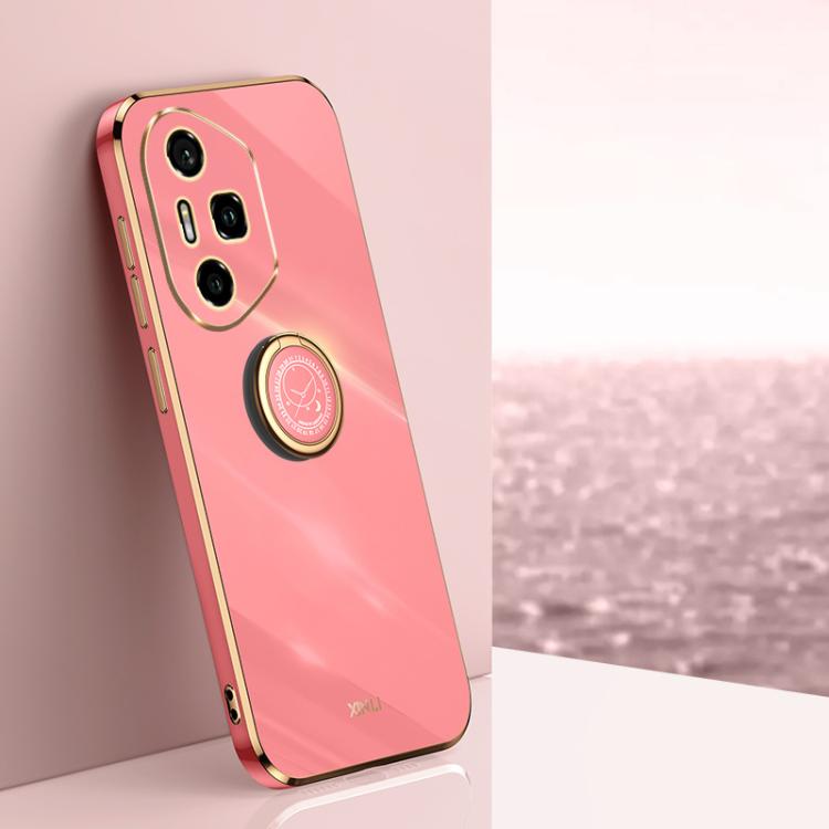 XINLI Straight Edge 6D Electroplate TPU Phone Case with Ring Holder, For Honor 300 Pro, For Honor 300, For Honor Magic7 Pro, For Honor X60 Pro, For Honor 100 Pro, For Honor 100, For Honor X50i+ 5G, For Honor Play 50 Plus 5G, For Honor 90 Pro, For Honor...