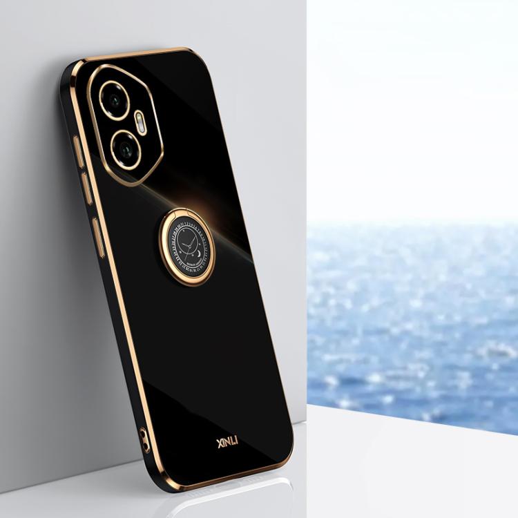 XINLI Straight Edge 6D Electroplate TPU Phone Case with Ring Holder, For Honor 300 Pro, For Honor 300, For Honor Magic7 Pro, For Honor X60 Pro, For Honor 100 Pro, For Honor 100, For Honor X50i+ 5G, For Honor Play 50 Plus 5G, For Honor 90 Pro, For Honor...