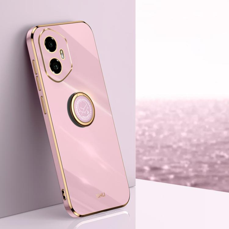 XINLI Straight Edge 6D Electroplate TPU Phone Case with Ring Holder, For Honor 300 Pro, For Honor 300, For Honor Magic7 Pro, For Honor X60 Pro, For Honor 100 Pro, For Honor 100, For Honor X50i+ 5G, For Honor Play 50 Plus 5G, For Honor 90 Pro, For Honor...