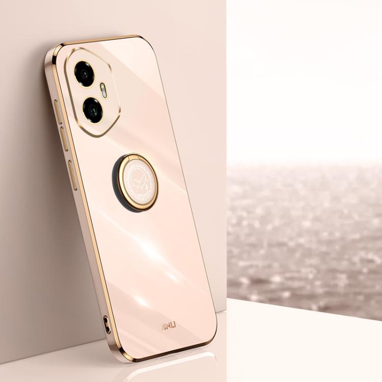 XINLI Straight Edge 6D Electroplate TPU Phone Case with Ring Holder, For Honor 300 Pro, For Honor 300, For Honor Magic7 Pro, For Honor X60 Pro, For Honor 100 Pro, For Honor 100, For Honor X50i+ 5G, For Honor Play 50 Plus 5G, For Honor 90 Pro, For Honor...
