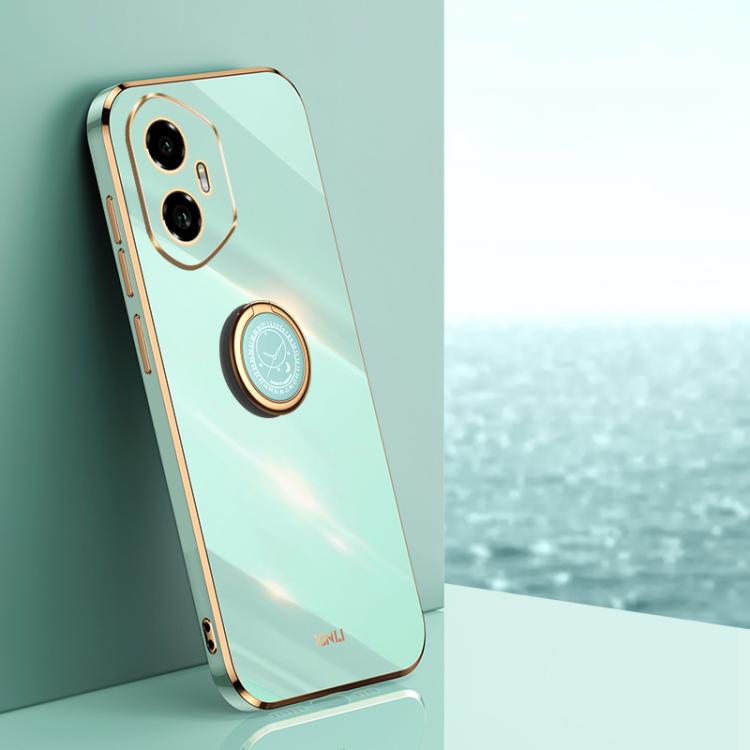 XINLI Straight Edge 6D Electroplate TPU Phone Case with Ring Holder, For Honor 300 Pro, For Honor 300, For Honor Magic7 Pro, For Honor X60 Pro, For Honor 100 Pro, For Honor 100, For Honor X50i+ 5G, For Honor Play 50 Plus 5G, For Honor 90 Pro, For Honor...