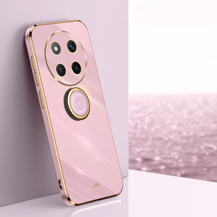 XINLI Straight Edge 6D Electroplate TPU Phone Case with Ring Holder, For Honor 300 Pro, For Honor 300, For Honor Magic7 Pro, For Honor X60 Pro, For Honor 100 Pro, For Honor 100, For Honor X50i+ 5G, For Honor Play 50 Plus 5G, For Honor 90 Pro, For Honor...