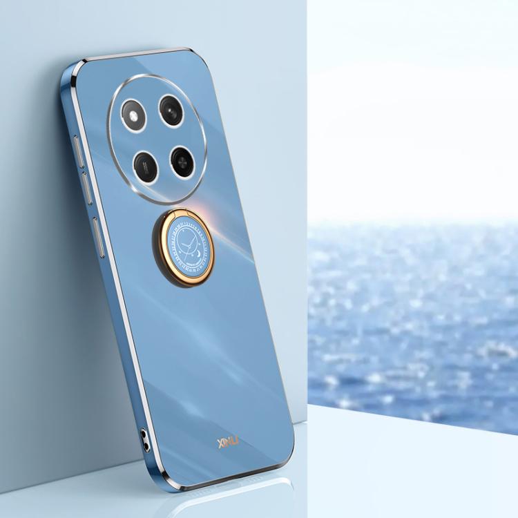 XINLI Straight Edge 6D Electroplate TPU Phone Case with Ring Holder, For Honor 300 Pro, For Honor 300, For Honor Magic7 Pro, For Honor X60 Pro, For Honor 100 Pro, For Honor 100, For Honor X50i+ 5G, For Honor Play 50 Plus 5G, For Honor 90 Pro, For Honor...