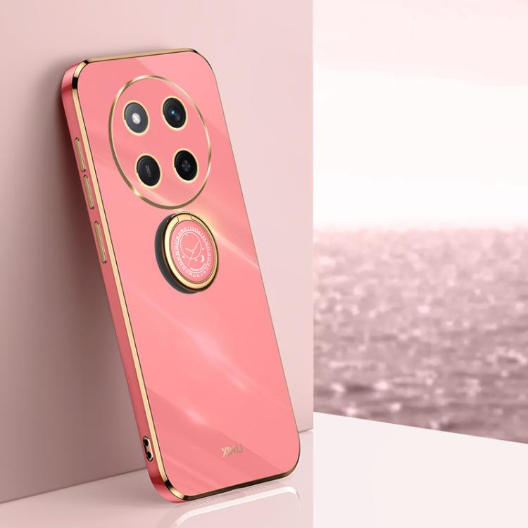 XINLI Straight Edge 6D Electroplate TPU Phone Case with Ring Holder, For Honor 300 Pro, For Honor 300, For Honor Magic7 Pro, For Honor X60 Pro, For Honor 100 Pro, For Honor 100, For Honor X50i+ 5G, For Honor Play 50 Plus 5G, For Honor 90 Pro, For Honor...