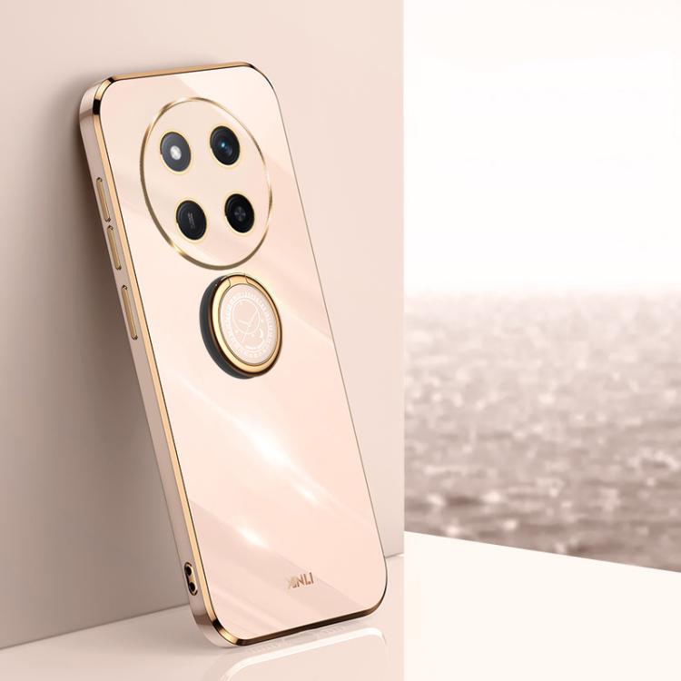 XINLI Straight Edge 6D Electroplate TPU Phone Case with Ring Holder, For Honor 300 Pro, For Honor 300, For Honor Magic7 Pro, For Honor X60 Pro, For Honor 100 Pro, For Honor 100, For Honor X50i+ 5G, For Honor Play 50 Plus 5G, For Honor 90 Pro, For Honor...