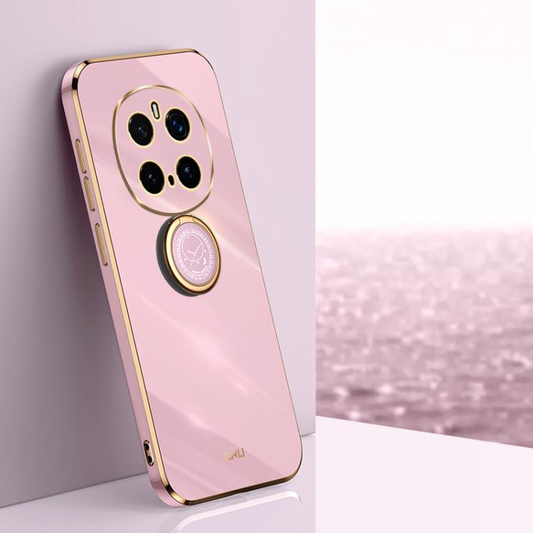 XINLI Straight Edge 6D Electroplate TPU Phone Case with Ring Holder, For Honor 300 Pro, For Honor 300, For Honor Magic7 Pro, For Honor X60 Pro, For Honor 100 Pro, For Honor 100, For Honor X50i+ 5G, For Honor Play 50 Plus 5G, For Honor 90 Pro, For Honor...