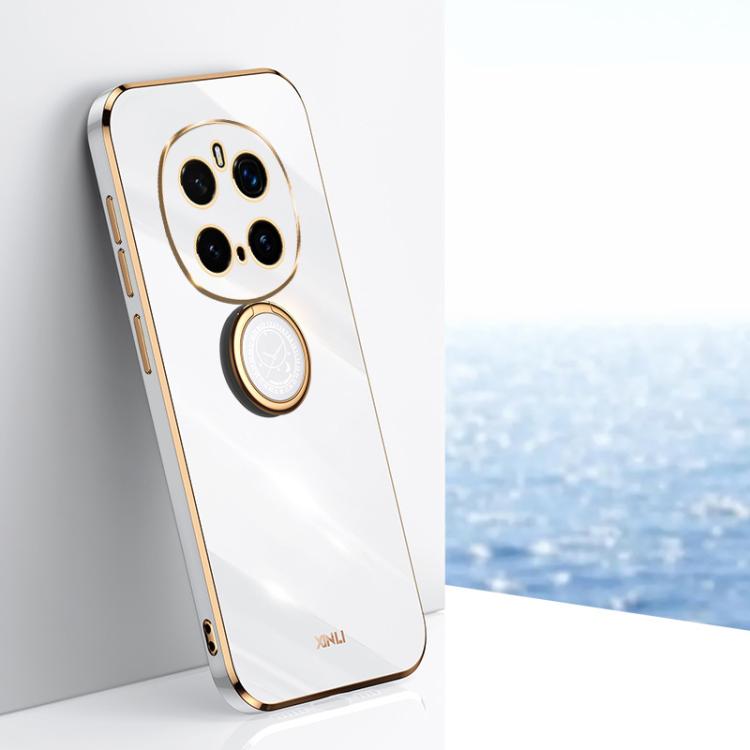 XINLI Straight Edge 6D Electroplate TPU Phone Case with Ring Holder, For Honor 300 Pro, For Honor 300, For Honor Magic7 Pro, For Honor X60 Pro, For Honor 100 Pro, For Honor 100, For Honor X50i+ 5G, For Honor Play 50 Plus 5G, For Honor 90 Pro, For Honor...