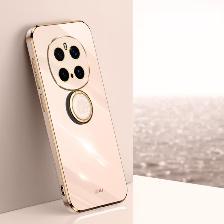 XINLI Straight Edge 6D Electroplate TPU Phone Case with Ring Holder, For Honor 300 Pro, For Honor 300, For Honor Magic7 Pro, For Honor X60 Pro, For Honor 100 Pro, For Honor 100, For Honor X50i+ 5G, For Honor Play 50 Plus 5G, For Honor 90 Pro, For Honor...