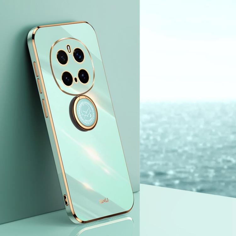 XINLI Straight Edge 6D Electroplate TPU Phone Case with Ring Holder, For Honor 300 Pro, For Honor 300, For Honor Magic7 Pro, For Honor X60 Pro, For Honor 100 Pro, For Honor 100, For Honor X50i+ 5G, For Honor Play 50 Plus 5G, For Honor 90 Pro, For Honor...