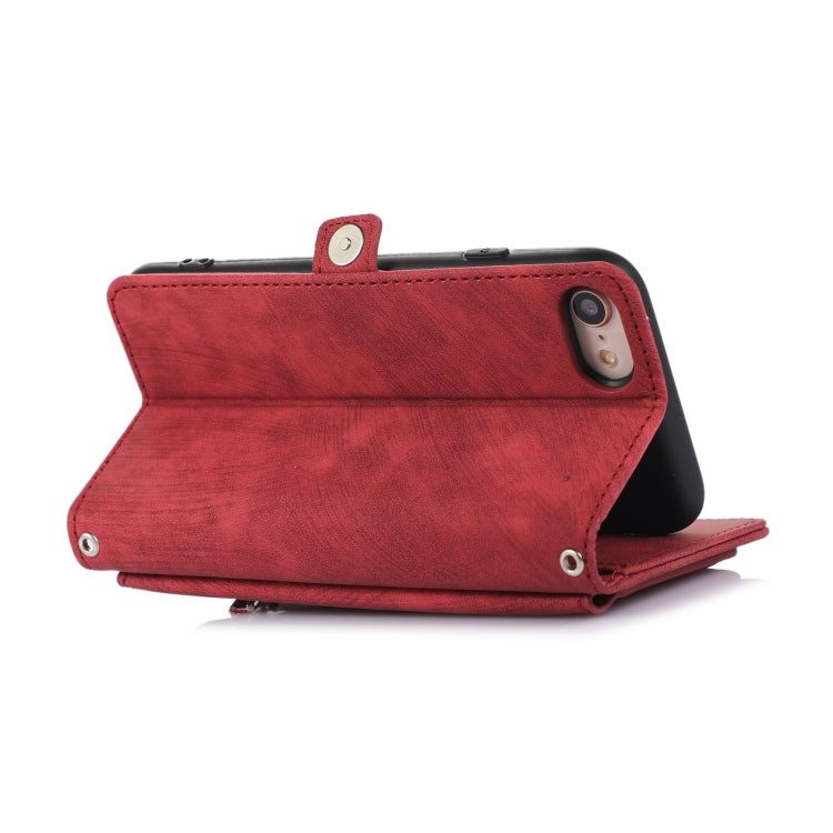 Zipper Card Slot Buckle Wallet Leather Phone Case, For iPhone 8 / 7 / SE 2020 2022, For iPhone XR, For iPhone 11, For iPhone 13 Pro, For iPhone 13 Pro Max