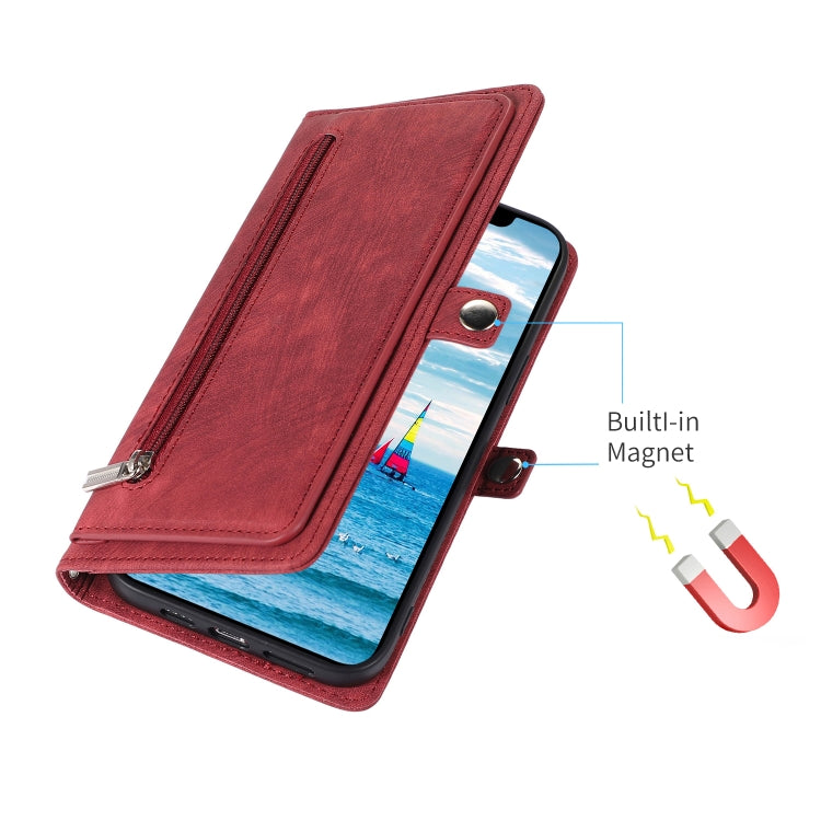 Zipper Card Slot Buckle Wallet Leather Phone Case, For iPhone 8 / 7 / SE 2020 2022, For iPhone XR, For iPhone 11, For iPhone 13 Pro, For iPhone 13 Pro Max
