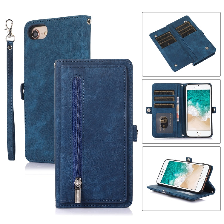 Zipper Card Slot Buckle Wallet Leather Phone Case, For iPhone 8 / 7 / SE 2020 2022, For iPhone XR, For iPhone 11, For iPhone 13 Pro, For iPhone 13 Pro Max