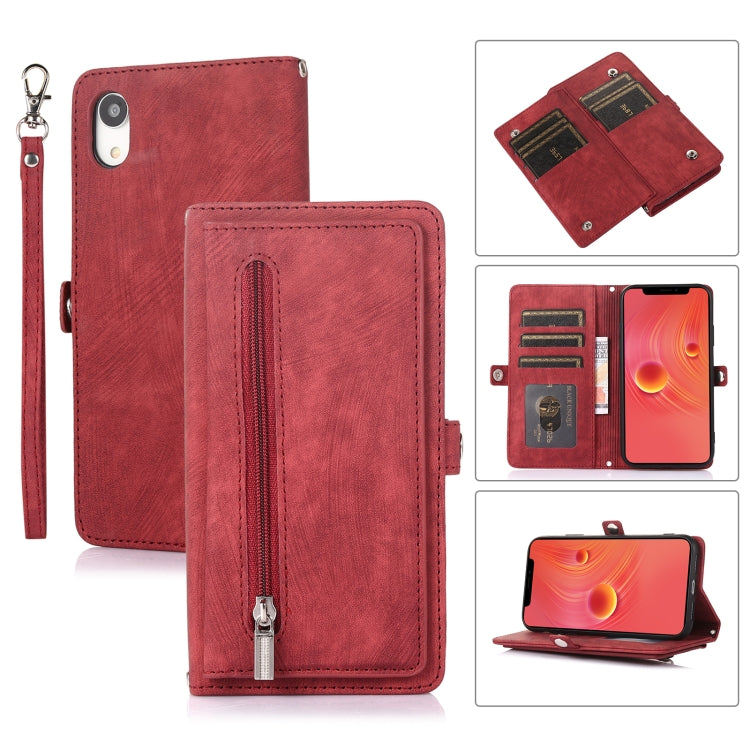 Zipper Card Slot Buckle Wallet Leather Phone Case, For iPhone 8 / 7 / SE 2020 2022, For iPhone XR, For iPhone 11, For iPhone 13 Pro, For iPhone 13 Pro Max