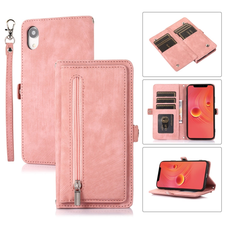Zipper Card Slot Buckle Wallet Leather Phone Case, For iPhone 8 / 7 / SE 2020 2022, For iPhone XR, For iPhone 11, For iPhone 13 Pro, For iPhone 13 Pro Max