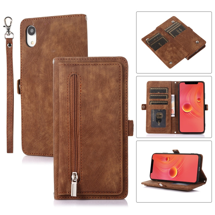 Zipper Card Slot Buckle Wallet Leather Phone Case, For iPhone 8 / 7 / SE 2020 2022, For iPhone XR, For iPhone 11, For iPhone 13 Pro, For iPhone 13 Pro Max