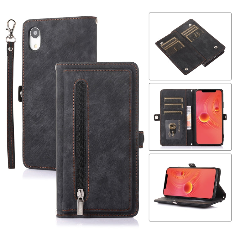 Zipper Card Slot Buckle Wallet Leather Phone Case, For iPhone 8 / 7 / SE 2020 2022, For iPhone XR, For iPhone 11, For iPhone 13 Pro, For iPhone 13 Pro Max