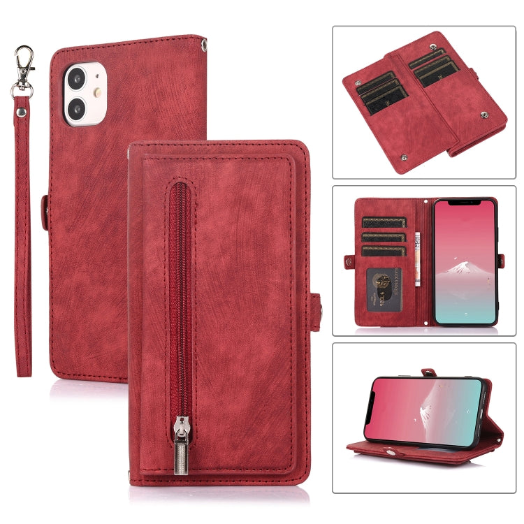 Zipper Card Slot Buckle Wallet Leather Phone Case, For iPhone 8 / 7 / SE 2020 2022, For iPhone XR, For iPhone 11, For iPhone 13 Pro, For iPhone 13 Pro Max