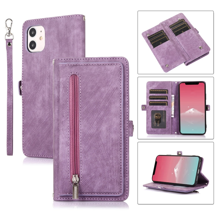 Zipper Card Slot Buckle Wallet Leather Phone Case, For iPhone 8 / 7 / SE 2020 2022, For iPhone XR, For iPhone 11, For iPhone 13 Pro, For iPhone 13 Pro Max
