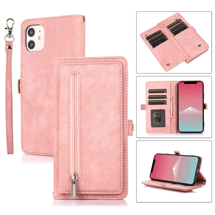 Zipper Card Slot Buckle Wallet Leather Phone Case, For iPhone 8 / 7 / SE 2020 2022, For iPhone XR, For iPhone 11, For iPhone 13 Pro, For iPhone 13 Pro Max