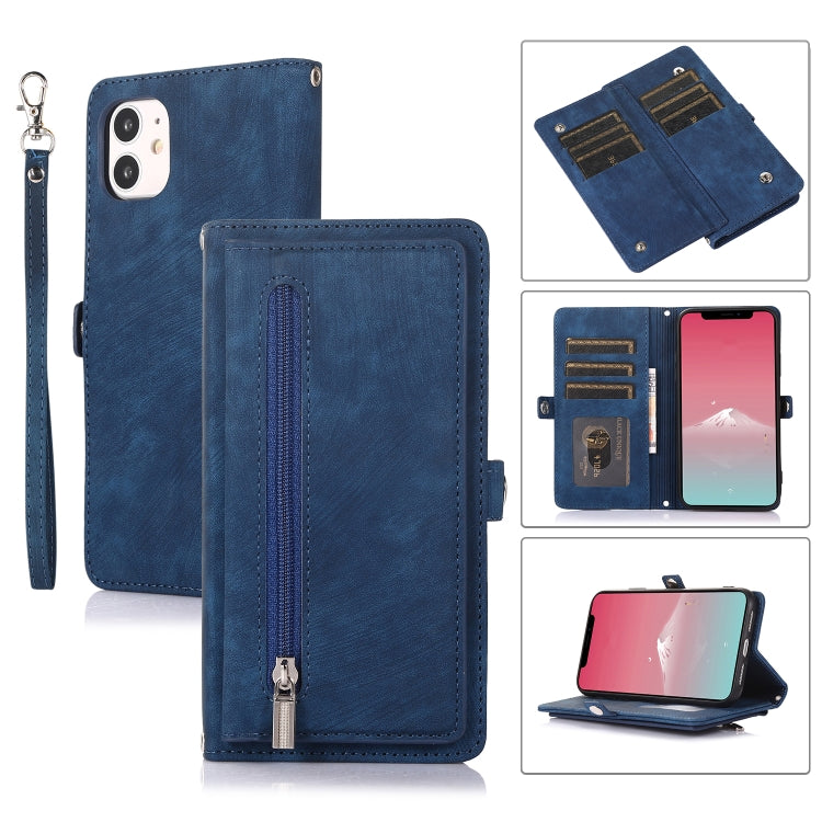 Zipper Card Slot Buckle Wallet Leather Phone Case, For iPhone 8 / 7 / SE 2020 2022, For iPhone XR, For iPhone 11, For iPhone 13 Pro, For iPhone 13 Pro Max