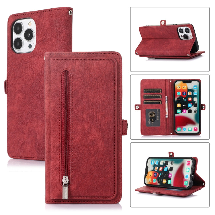 Zipper Card Slot Buckle Wallet Leather Phone Case, For iPhone 8 / 7 / SE 2020 2022, For iPhone XR, For iPhone 11, For iPhone 13 Pro, For iPhone 13 Pro Max
