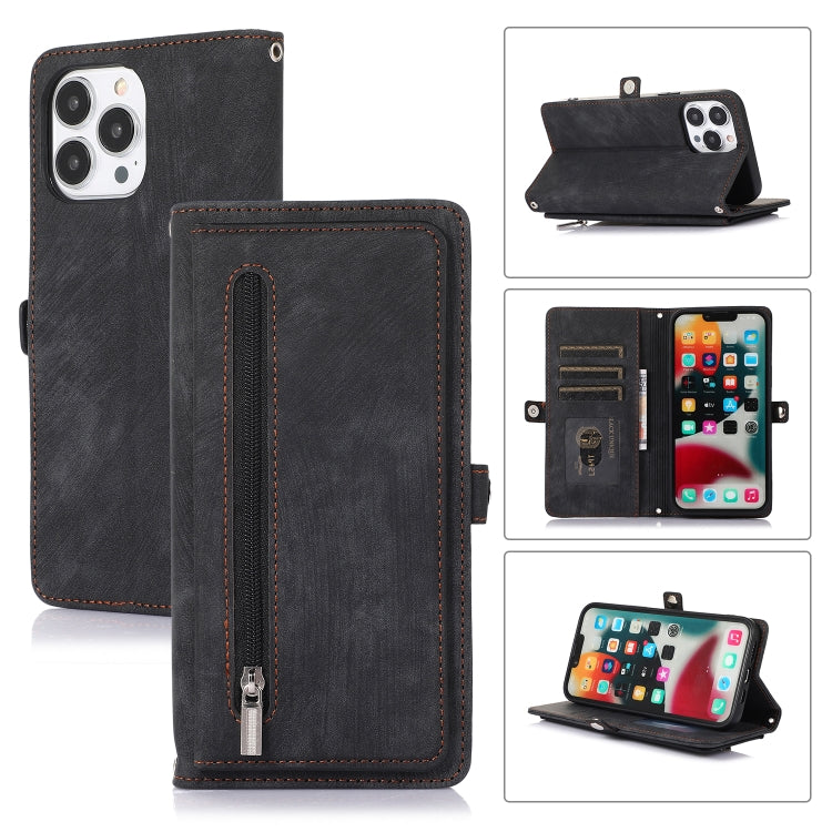 Zipper Card Slot Buckle Wallet Leather Phone Case, For iPhone 8 / 7 / SE 2020 2022, For iPhone XR, For iPhone 11, For iPhone 13 Pro, For iPhone 13 Pro Max