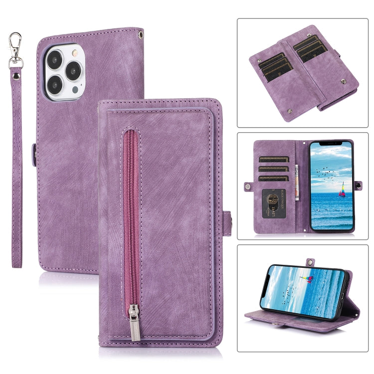 Zipper Card Slot Buckle Wallet Leather Phone Case, For iPhone 8 / 7 / SE 2020 2022, For iPhone XR, For iPhone 11, For iPhone 13 Pro, For iPhone 13 Pro Max