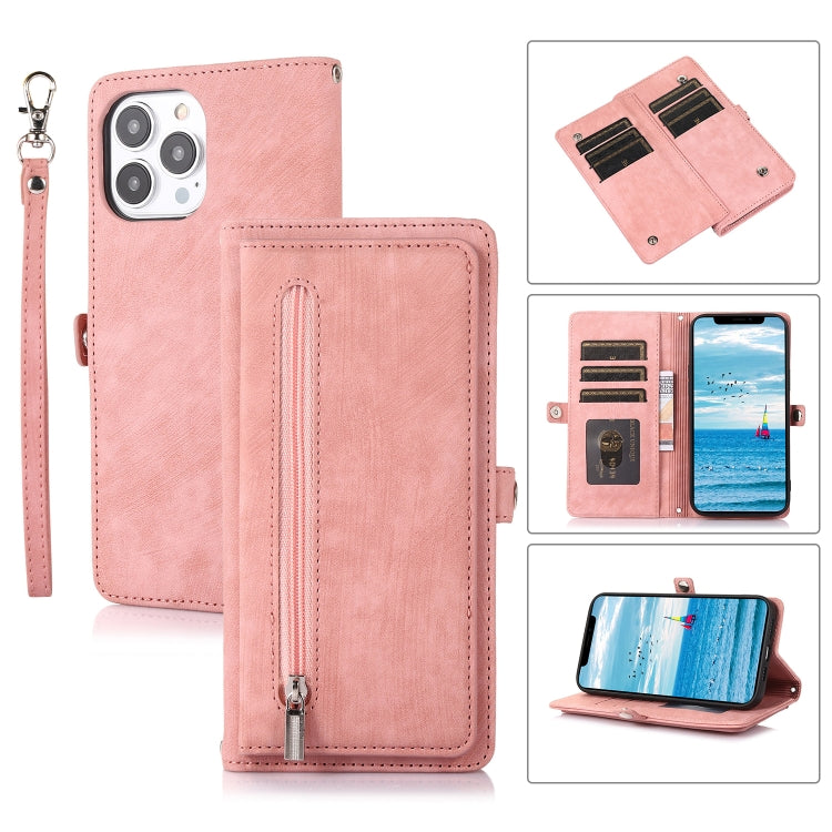 Zipper Card Slot Buckle Wallet Leather Phone Case, For iPhone 8 / 7 / SE 2020 2022, For iPhone XR, For iPhone 11, For iPhone 13 Pro, For iPhone 13 Pro Max