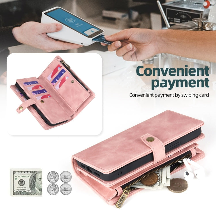 Zipper Wallet Magnetic Detachable Leather Phone Case