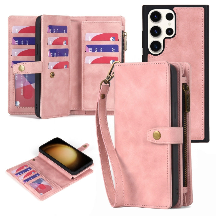 Zipper Wallet Magnetic Detachable Leather Phone Case