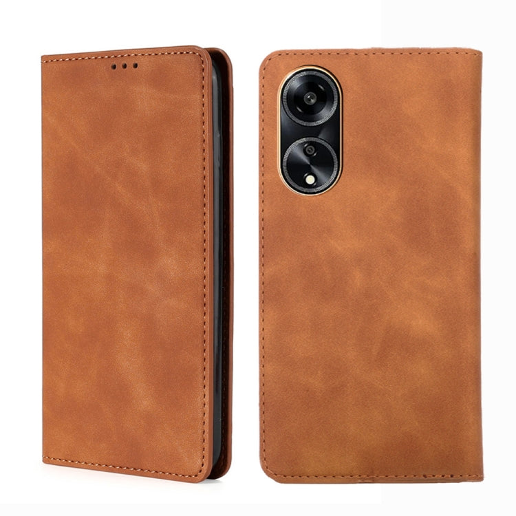 Skin Feel Magnetic Leather Phone Case, For OPPO A1 5G, For OPPO Reno10 Pro+ 5G