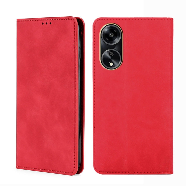 Skin Feel Magnetic Leather Phone Case, For OPPO A1 5G, For OPPO Reno10 Pro+ 5G