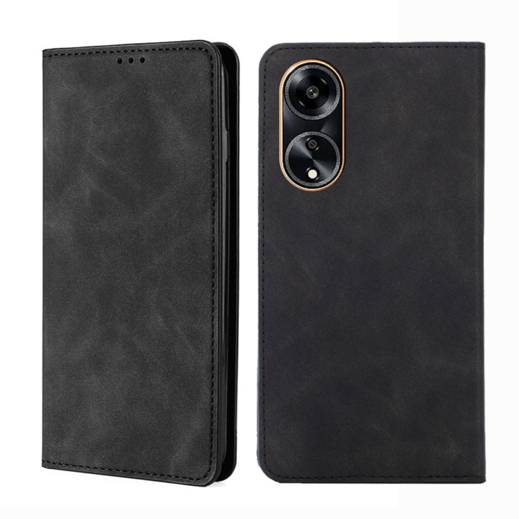 Skin Feel Magnetic Leather Phone Case, For OPPO A1 5G, For OPPO Reno10 Pro+ 5G