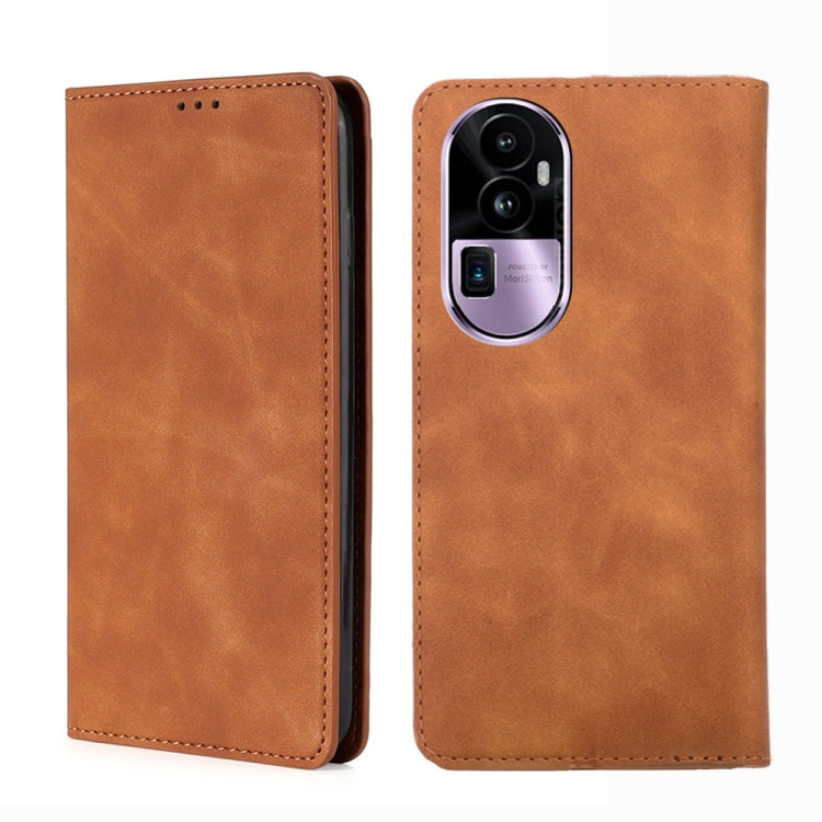Skin Feel Magnetic Leather Phone Case, For OPPO A1 5G, For OPPO Reno10 Pro+ 5G