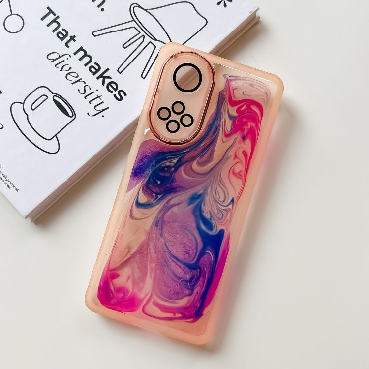 Oil Painting Electroplating TPU Phone Case, For Honor 50, For Honor 50 Pro, For Honor 50 SE, For Honor 60, For Honor 60 Pro, For Honor 60 SE, For Honor 70, For Honor 70 Pro, For Honor 80, For Honor 80 Pro, For Honor 80 SE