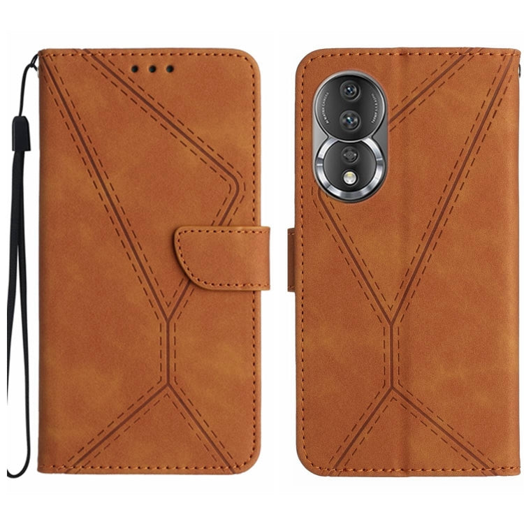Stitching Embossed Leather Phone Case, For Honor 80, For Honor 80 Pro, For Honor X5 4G, For Honor X9a 5G /Magic5 Lite, For Huawei P30 Lite/nova 4e